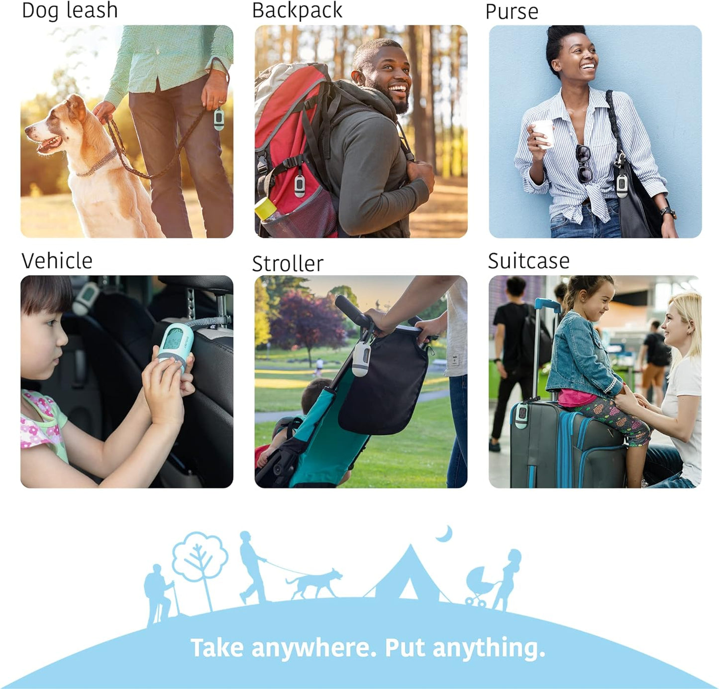 SVD.PET Dog Poop Bag Dispenser, Retractable Waste Bag Fits Any Dog Leash, 15 Waste Bags, Poop Bag Holder, Doggy Walking Accessory (Columbia Blue)