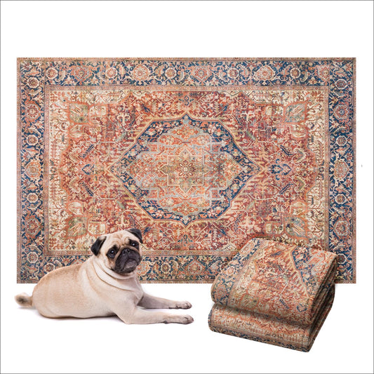 LOVEWAG Washable Dog Pee Pads, 24" x 16", Waterproof, Non-Slip, Super Absorbent, Reusable Machine-Washable, 2-Pack (Rustic Terracotta)