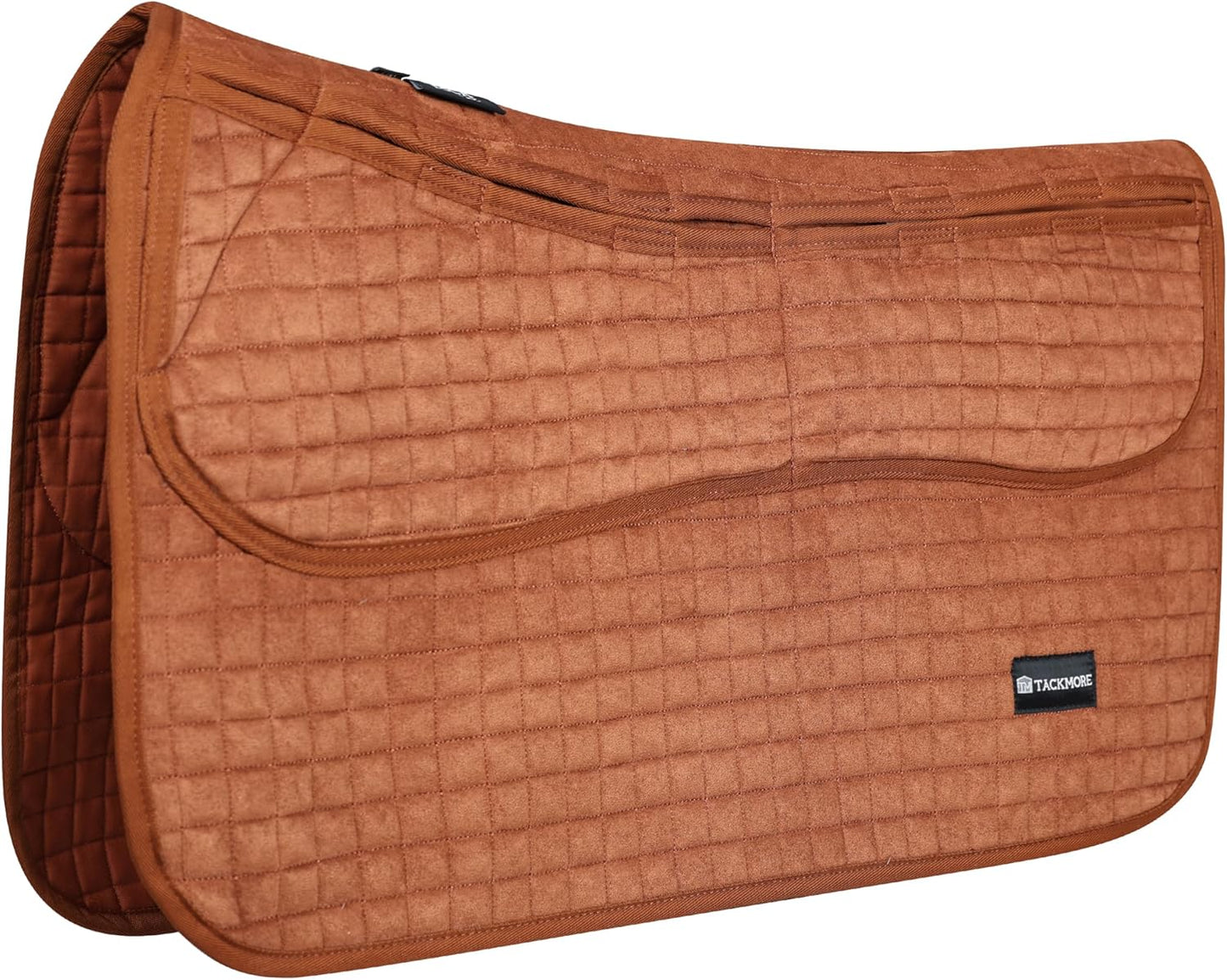 Tackmore Western Saddle Pad Adjustable with Side Pockets and Foam Inserts Shock-Absorbing Riding Pad