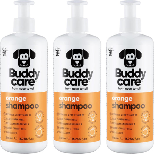 Orange Dog Shampoo by Buddycare | with Aloe Vera and Pro Vitamin B5 (50.72oz)