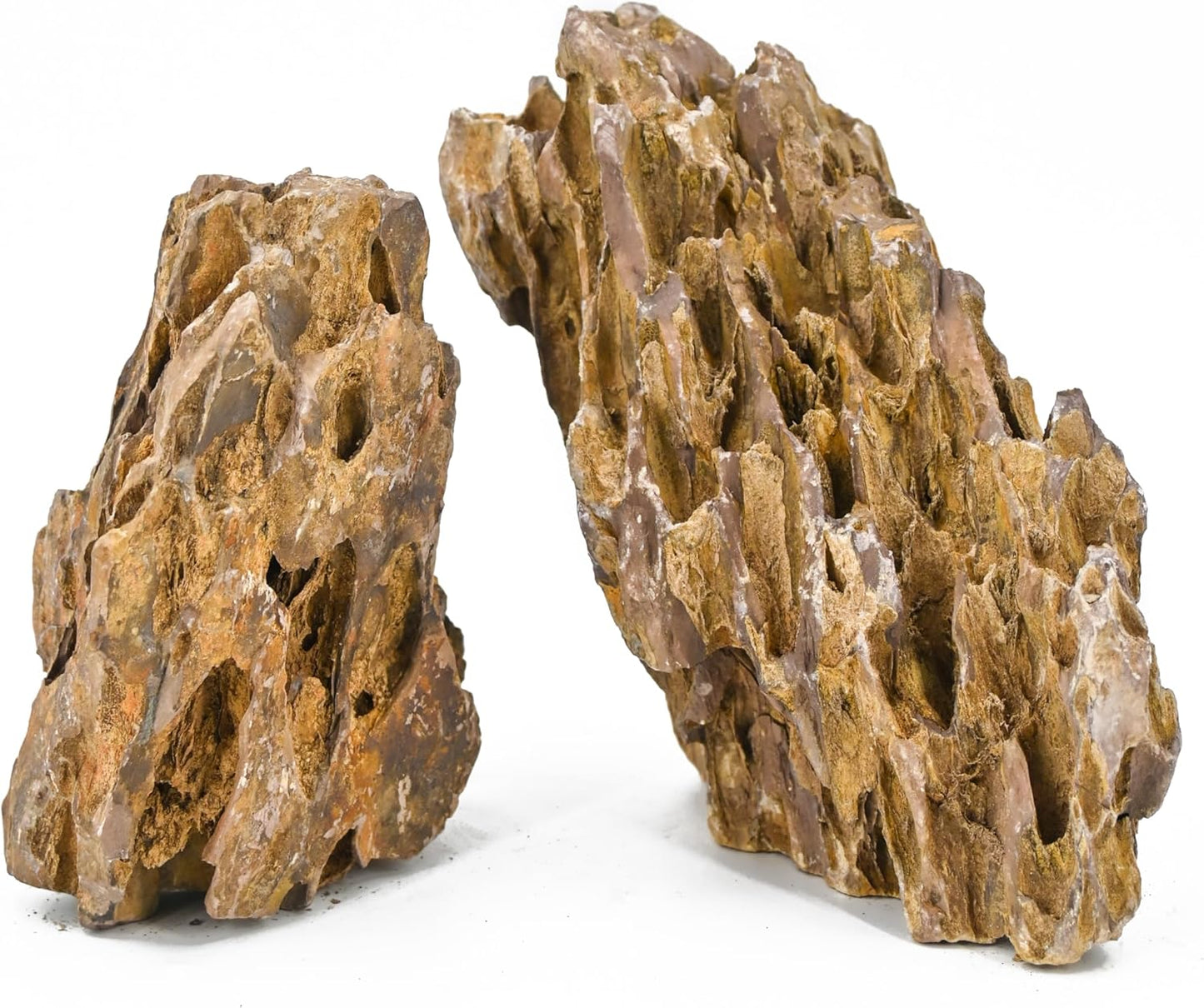 Unocho Aquarium Stone Rocks Dragon Stone 10LB Aquarium Décor Rocks Aquascaping Stone Fish Rocks for Aquariums Landscaping Model Tank Decoration Paludarium Amphibian Enclosures(2-6 inches)