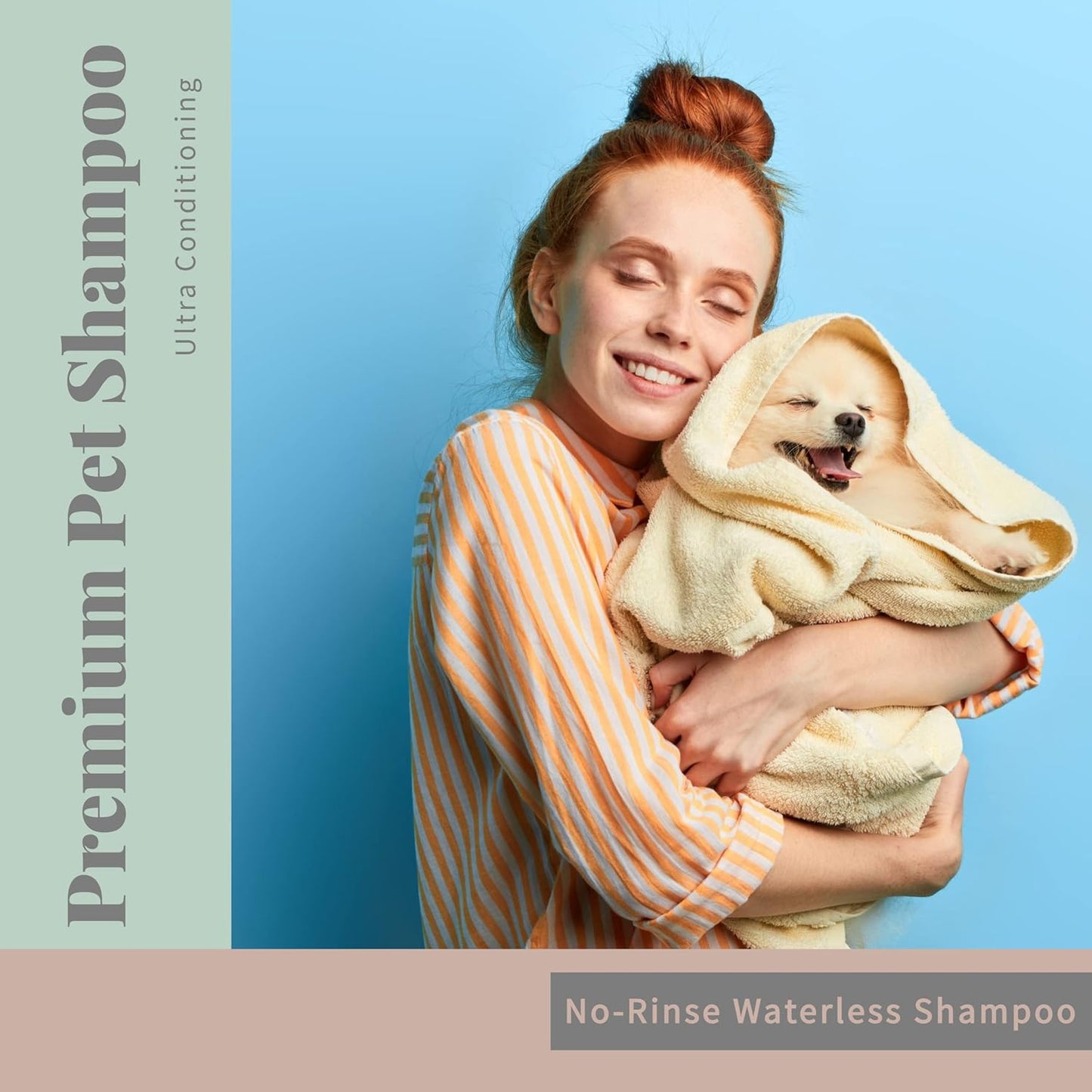 Begley’s No Rinse Waterless Pet Shampoo, Bathless Cleaning, Deodorizing, and Odor Removal for a Shiny, Fresh Smelling Coat - Effective for Dogs, Puppies, and Cats - Fresh Citrus Scent