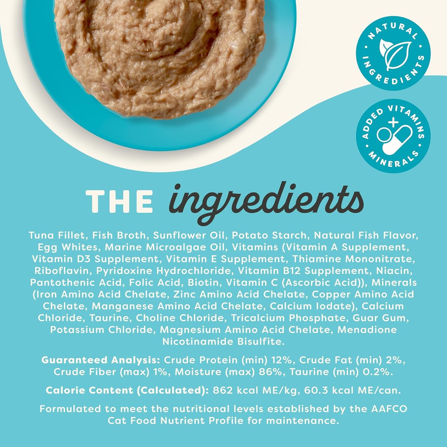 Applaws Vitality Wet Cat Food Paté, Natural Canned Cat Food, Wet Food for Cats with Added Vitamins and Minerals, Grain Free, Carrageenan Free, Tuna Fillet (24 Count, 5.5oz Cans)