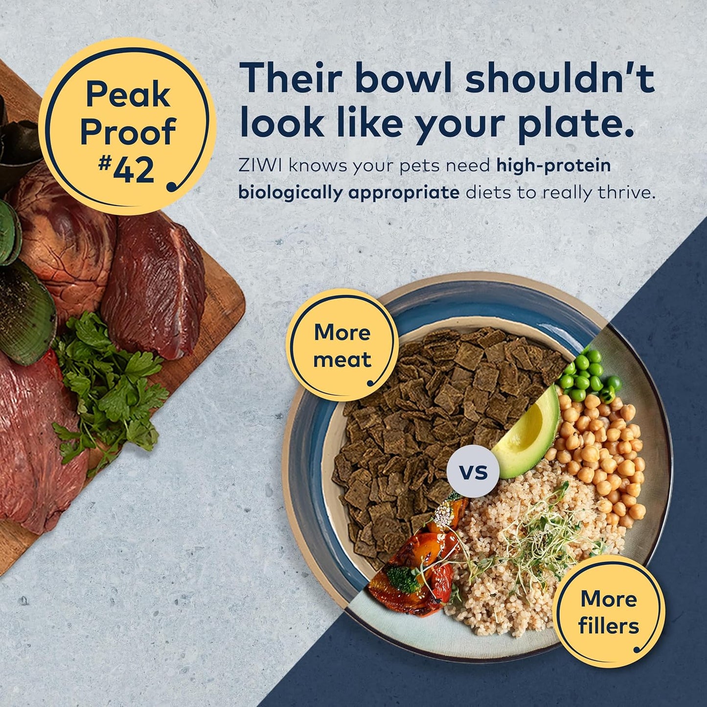 ZIWI Peak Air-Dried Dog Food – Beef - All Natural, High Protein, Grain Free, Limited Ingredient w/ Superfoods (88oz)