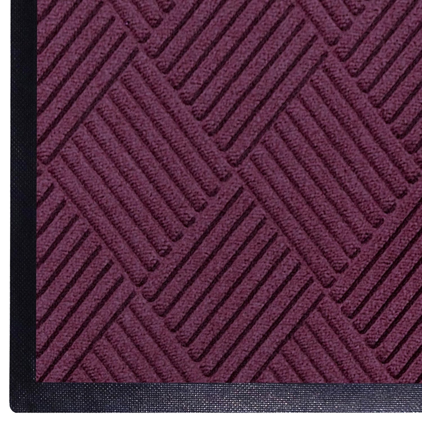 WaterHog Diamond-Pattern Commercial Grade Entrance Mat, Indoor/Outdoor Floor Mat 3' Length x 2' Width, Bordeaux by M+A Matting