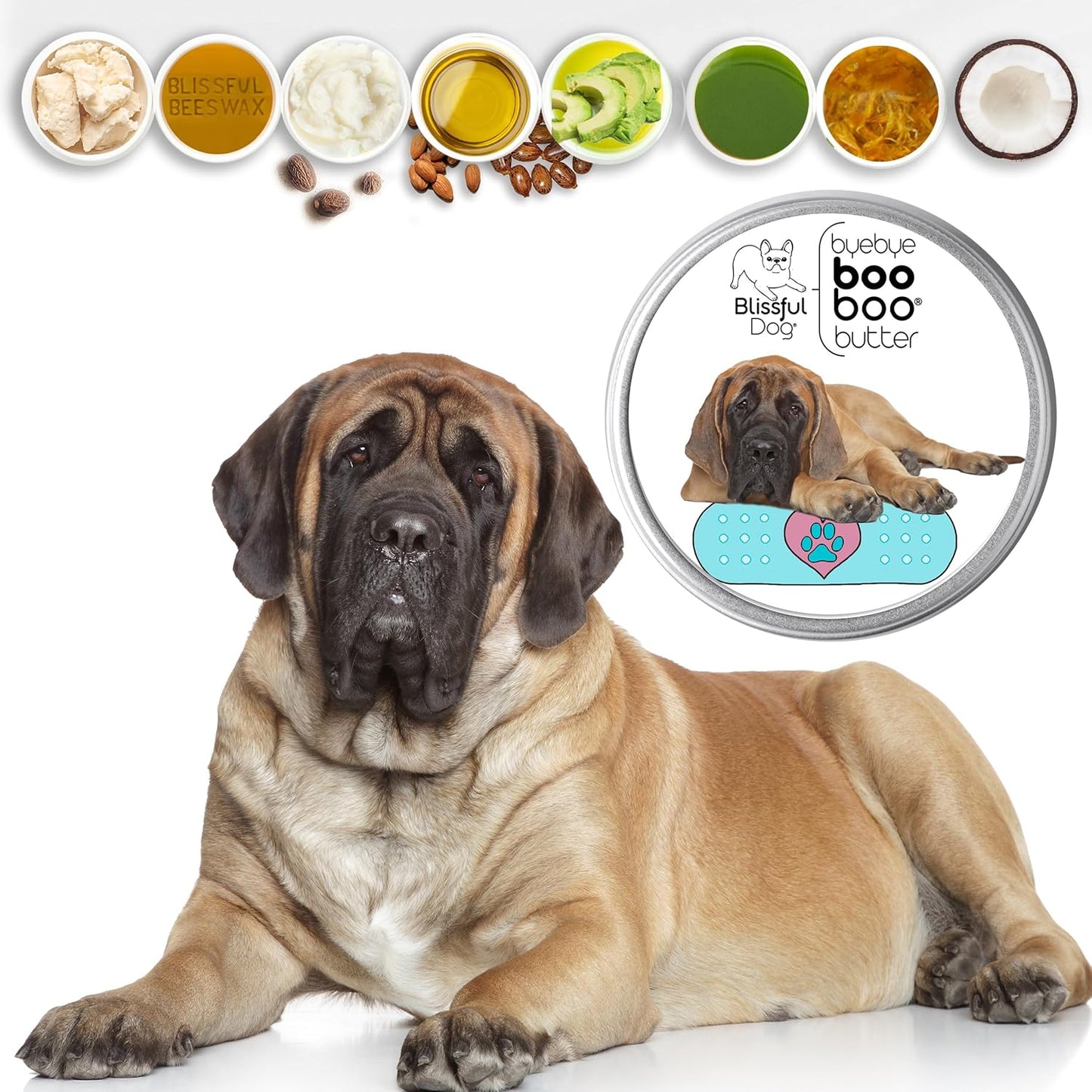 The Blissful Dog 4 oz TIN Mastiff Booboo Butter