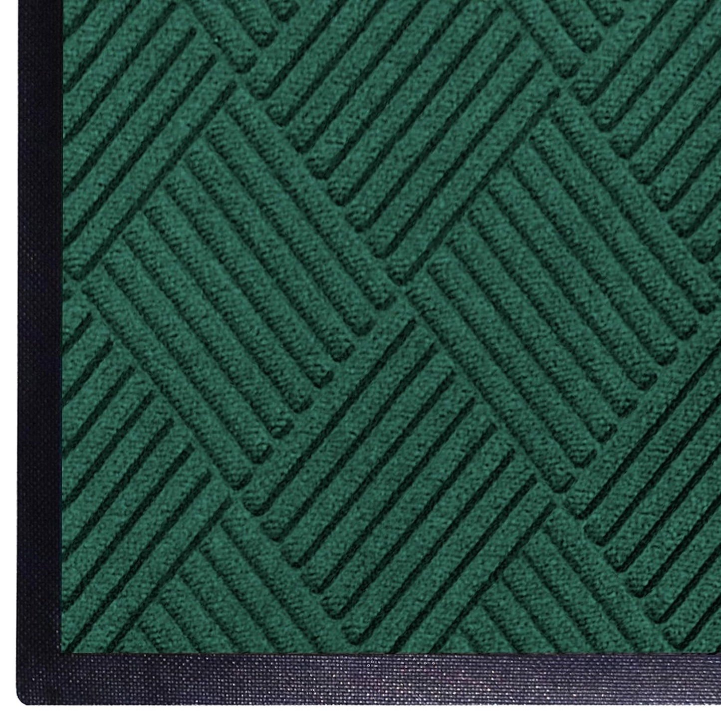 WaterHog Diamond | Commercial-Grade Entrance Mat with Rubber Border – Indoor/Outdoor, Quick Drying, Stain Resistant Door Mat (Evergreen, 12.2' Length x 6' Width)