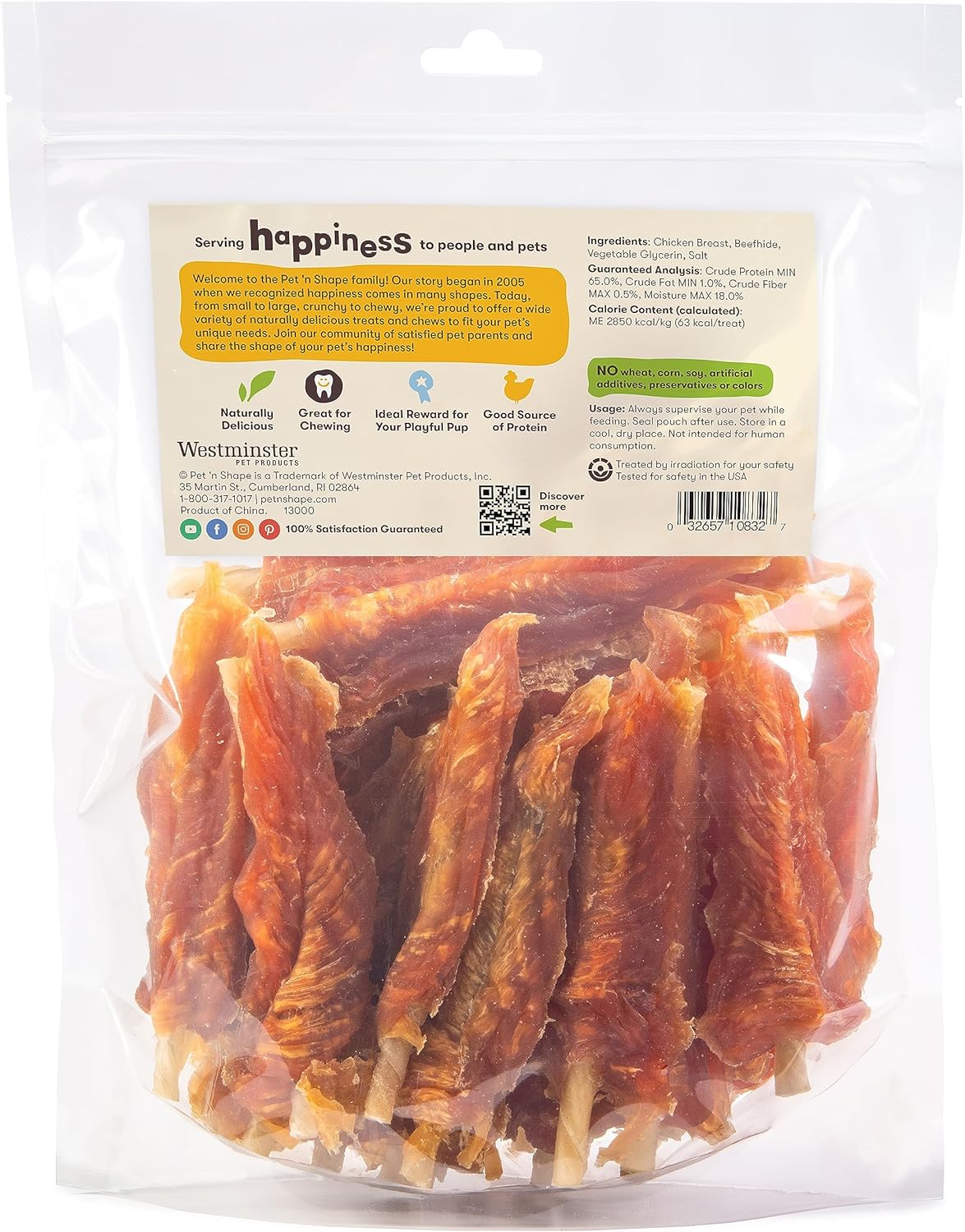 Pet 'n Shape Chik 'n Skewers – Chicken Wrapped Rawhide Dog Chew