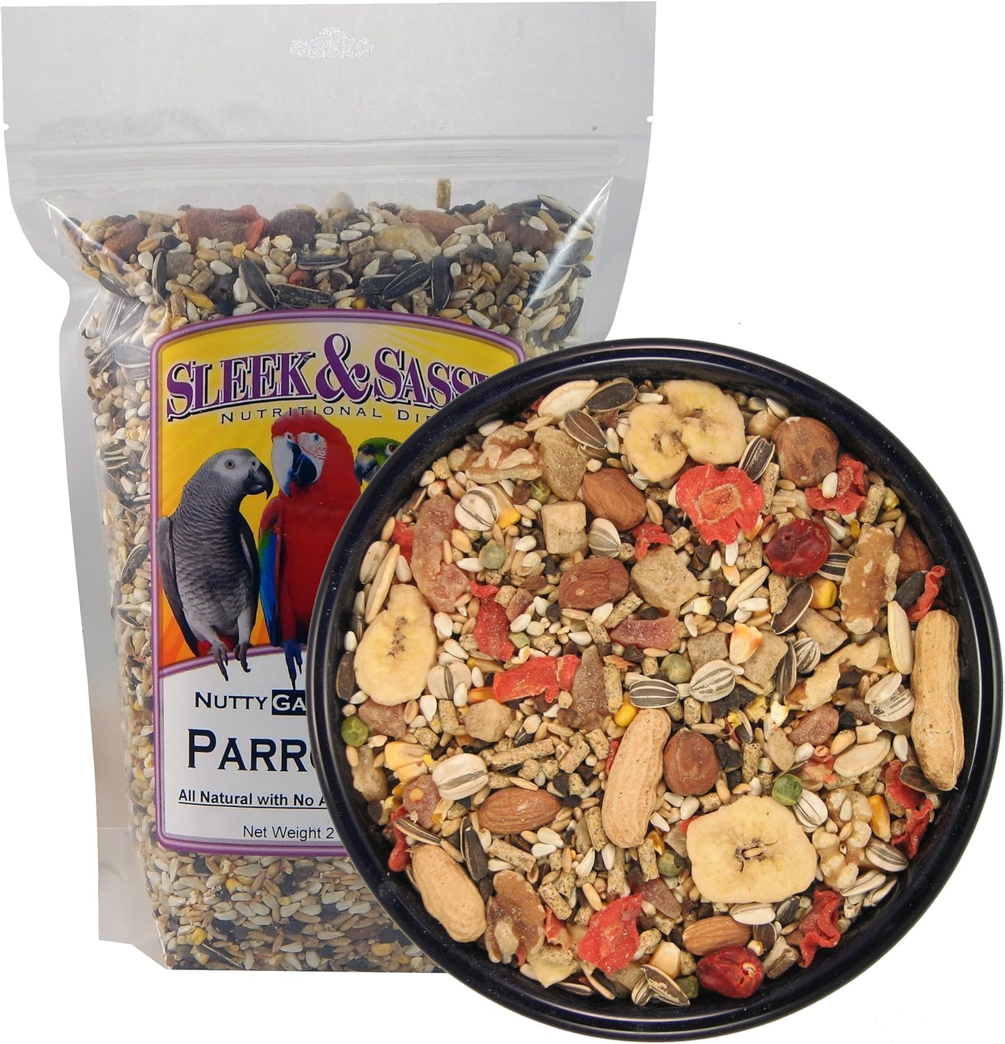 SLEEK & SASSY Nutty Garden & Grain Parrot Food (2 lbs.)
