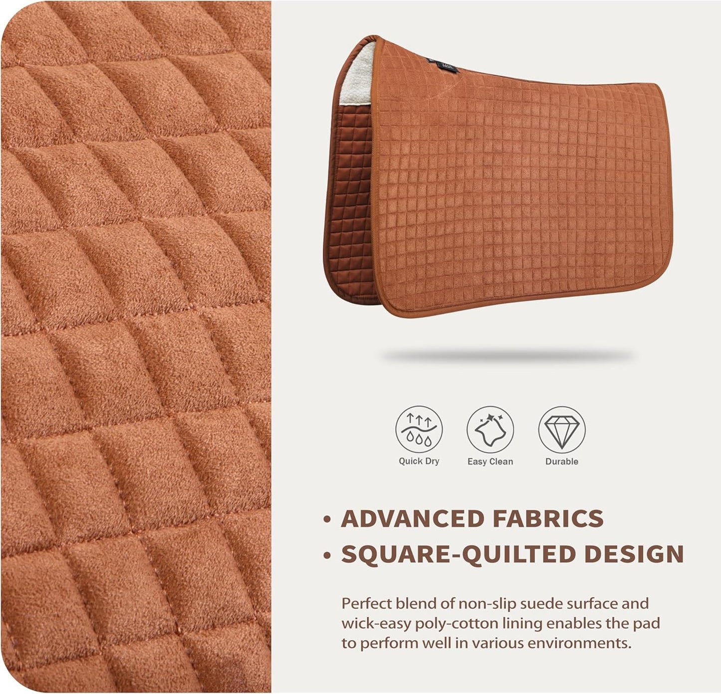 Tackmore Western Saddle Pad Breathable, Shock-Absorbing Saddle Pad