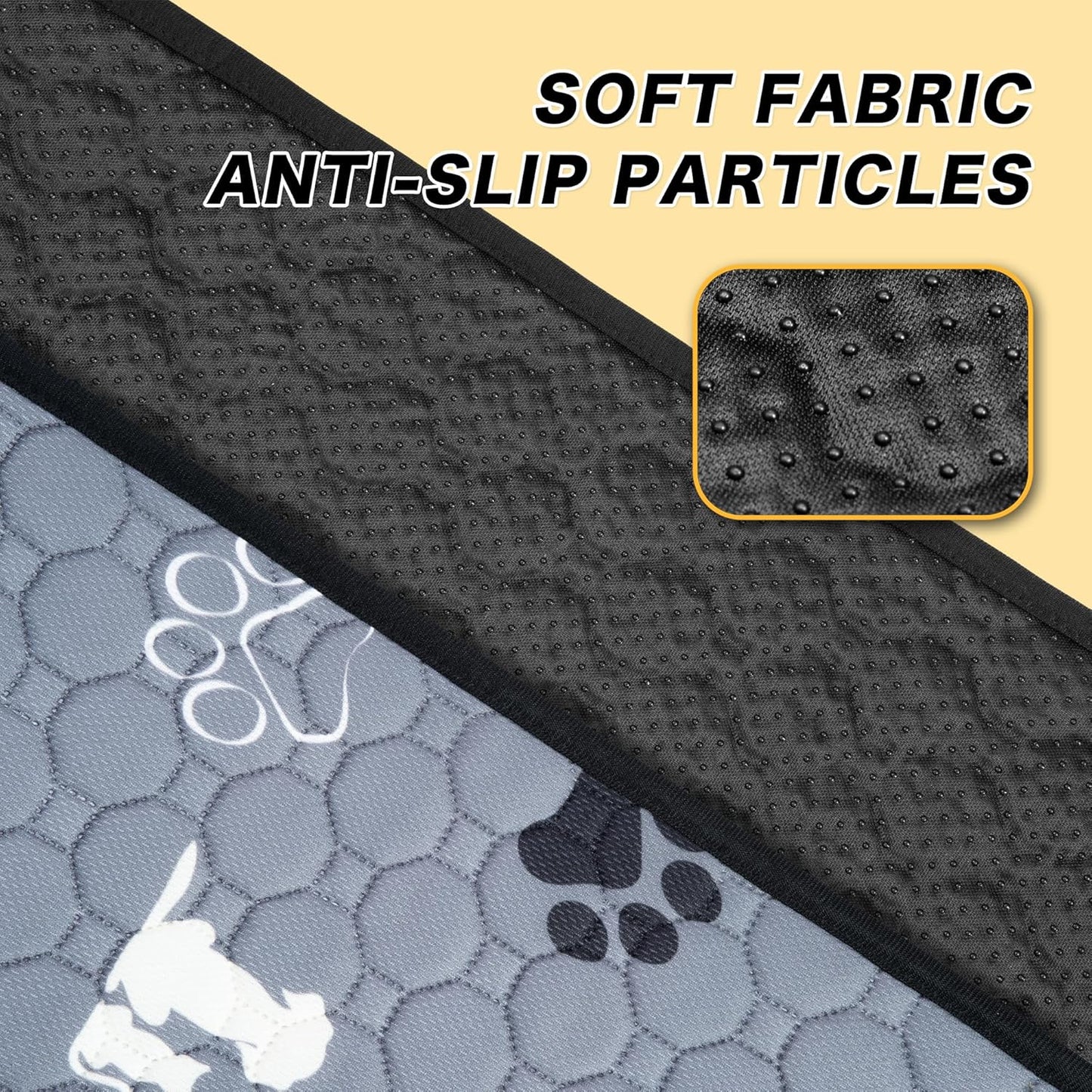 Washable Pee Pads for Dogs, 2 Pack Reusable Puppy Pads, Waterproof Pet Pee Pads for Dog Potty Training, Extra Large Dog Pee Pads for Crate, Playpen, and Whelping, Durable and Absorbent, Grey 24"x36"