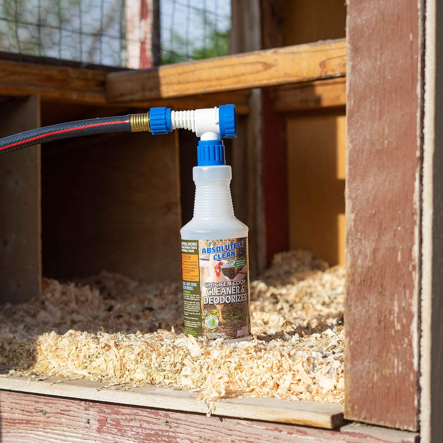 Absolutely Clean Chicken Coop Cleaner and Deodorizer, Veterinarian Approved, Powerful, Natural Enzyme Cleaner Safely Eliminate Tough Messes and Odors, Made in Colorado