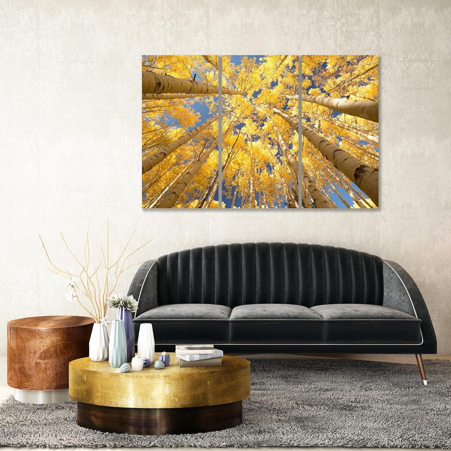 Nature Wall Art Prints - Ocean Forest Mountain Lake Canvas Landscapes - Small to Extra Large Living Room Bedroom Kitchen Bathroom Décor (Reaching for the Sky, 39L" x 59W" - 3 Panels)