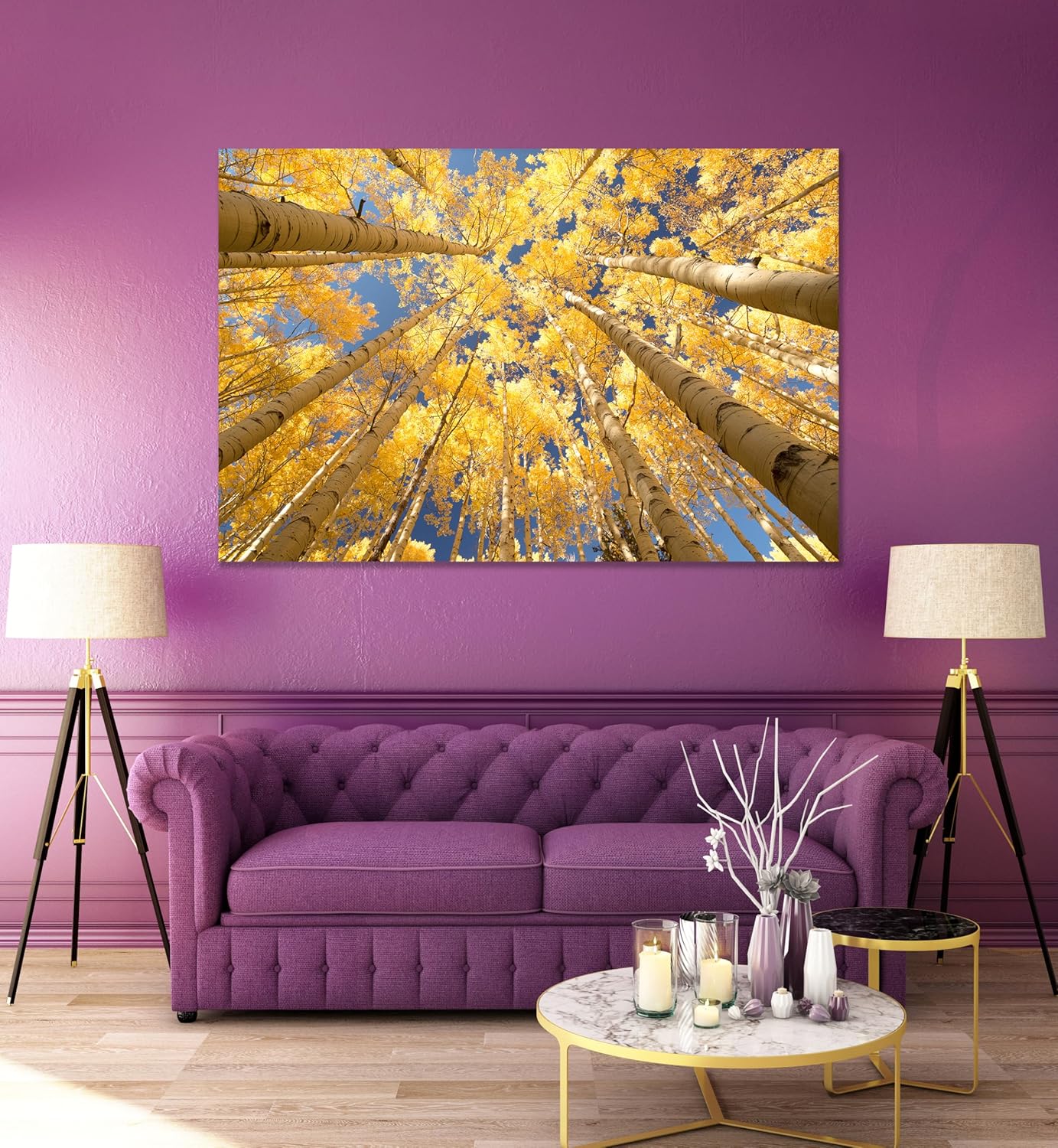 Nature Wall Art Prints - Ocean Forest Mountain Lake Canvas Landscapes - Small to Extra Large Living Room Bedroom Kitchen Bathroom Décor (Reaching for the Sky, 20L" x 30W")