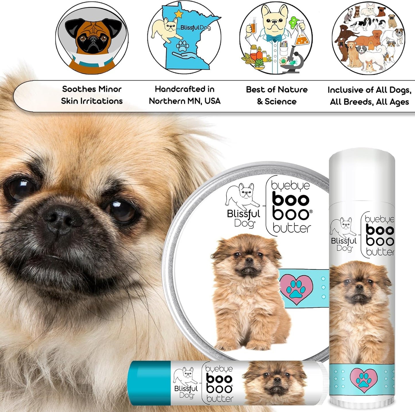 The Blissful Dog Tibetan Spaniel Boo Boo Butter, 1 oz