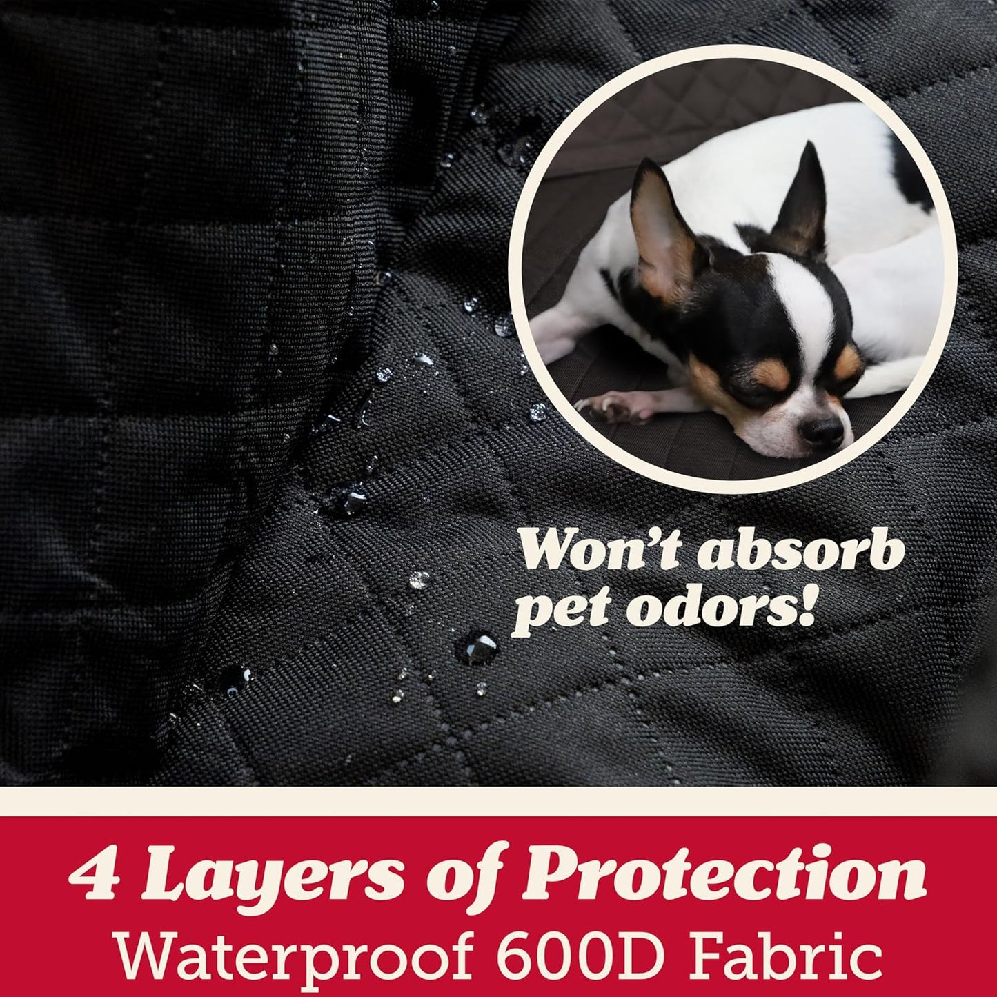 Lusso Gear Dog Car Seat Cover for Front Seat (2 Pack) - 100% Waterproof, Nonslip - Full Protection for Passenger Chair, Captain Chairs - Rear Seat Protector for Dogs - Fits Cars, Trucks, SUVs