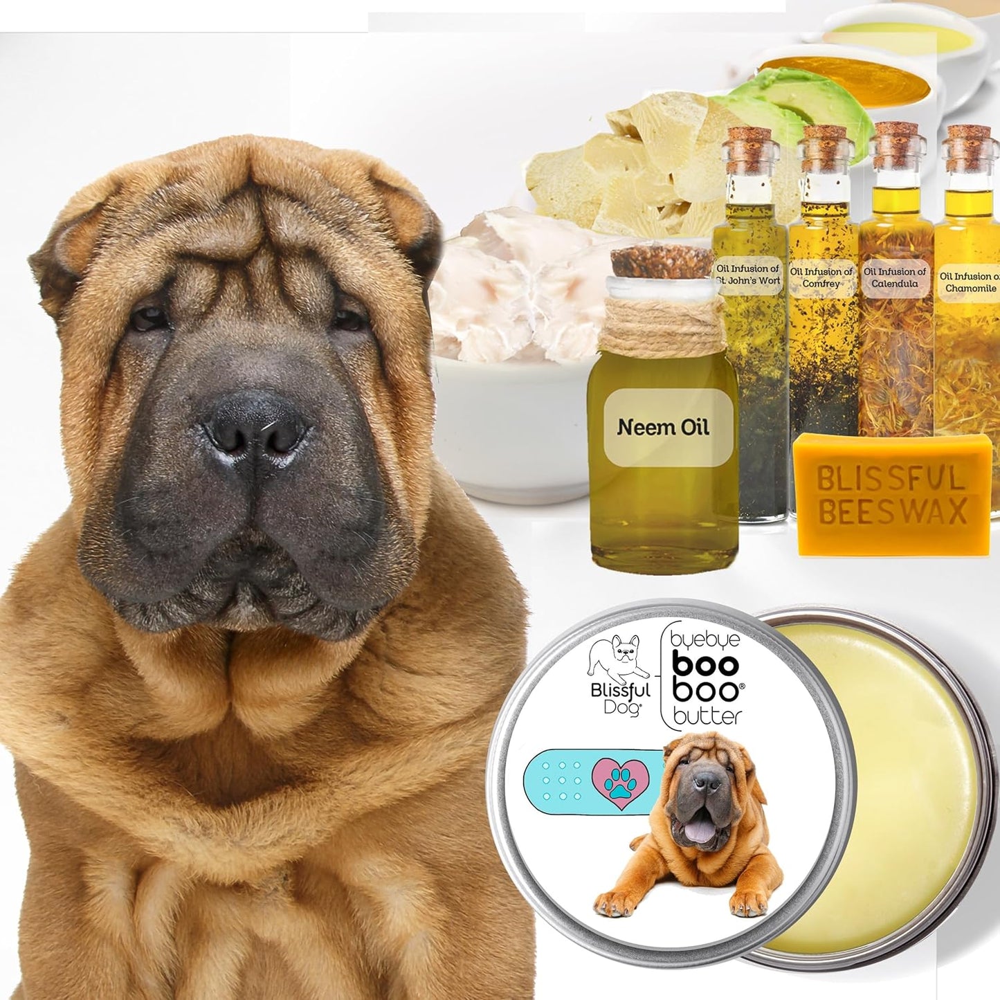 The Blissful Dog Chinese Shar-Pei Boo Boo Butter, 16 oz.