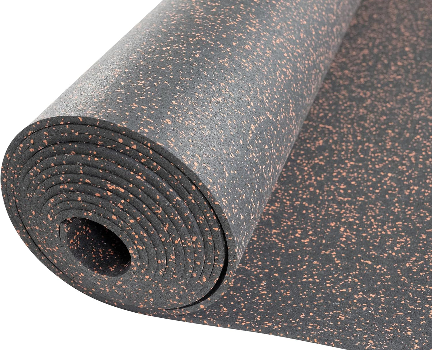 Playsafer Genaflex Rubber Gym Floor Mat, Heavy Duty Commercial Protective Gym Flooring Roll - 8mm Thick (10% Red, 4' X 15')