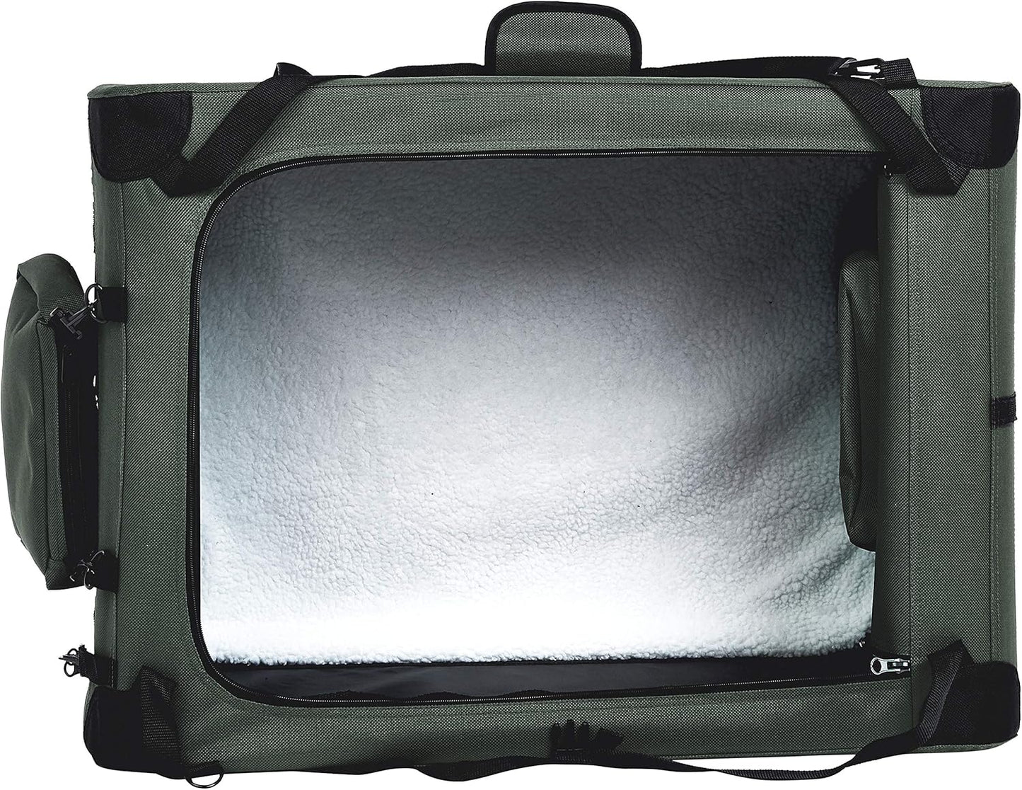 Amazon Basics Folding Portable Soft Pet Dog Crate Carrier Kennel, 36 x 24 x 24 inches, Grey