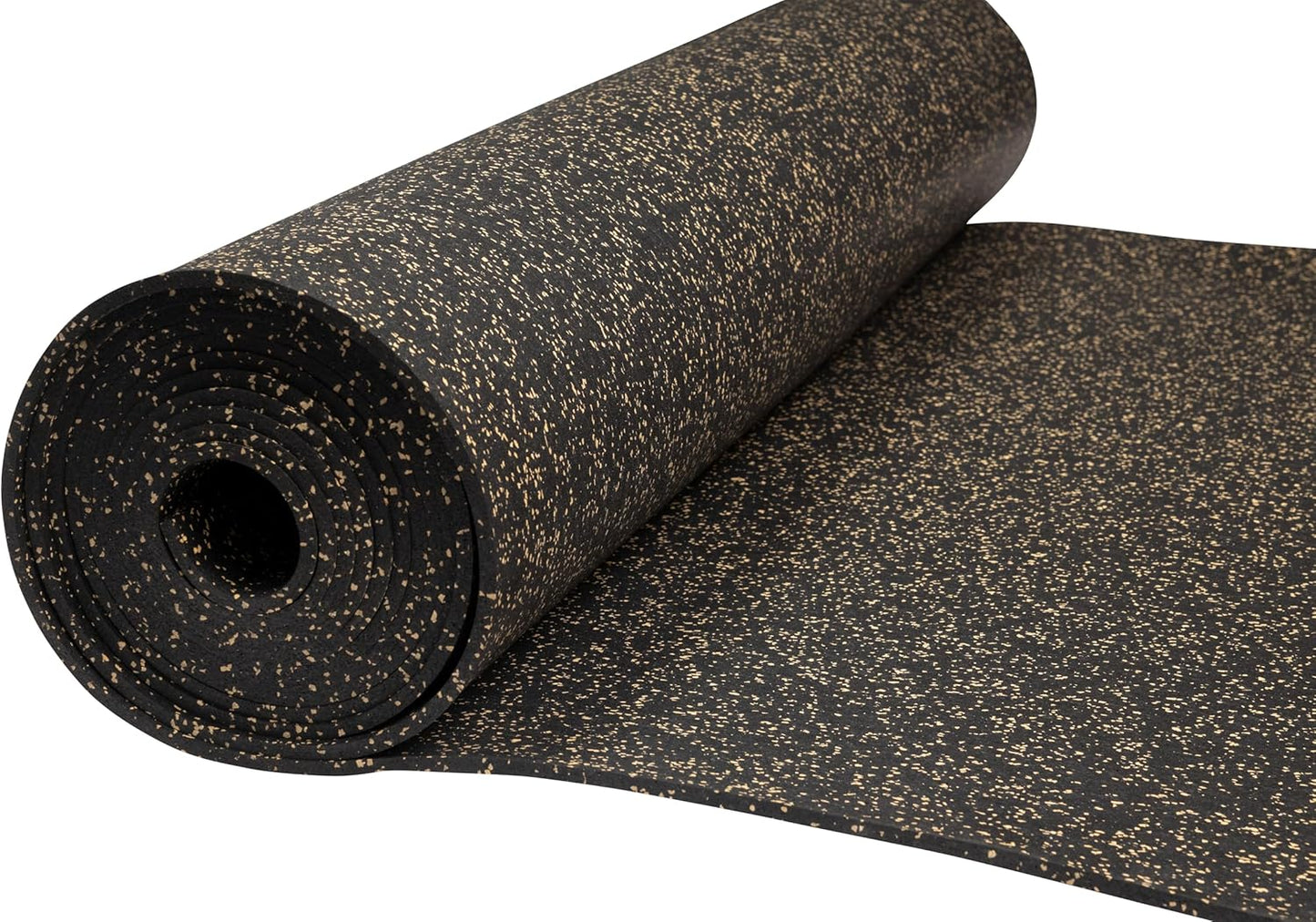 Playsafer Genaflex Rubber Gym Floor Mat - Heavy Duty Commercial Protective Gym Flooring Roll, 8mm Thick (4' X 20', 10% Tan)