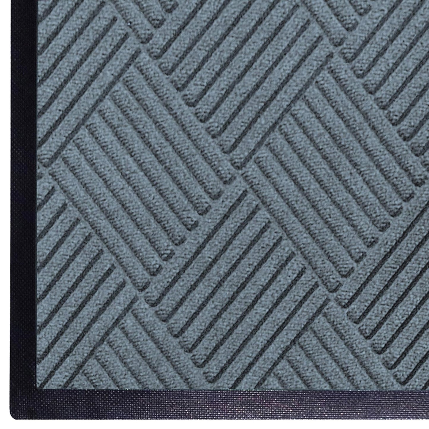 WaterHog Diamond | Commercial-Grade Entrance Mat with Rubber Border – Indoor/Outdoor, Quick Drying, Stain Resistant Door Mat (Bluestone, 3' x 8')