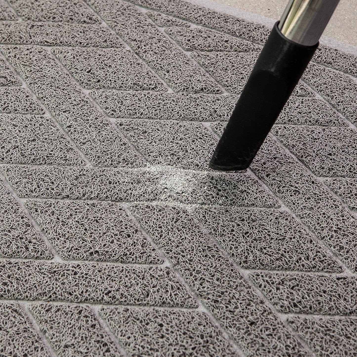 Pawkin Cat Litter Mat, Patented Design with Litter Lock Mesh, Extra Large, Durable, Easy to Clean, Soft, Fits Under Litter Box, Litter Free Floors, Gray